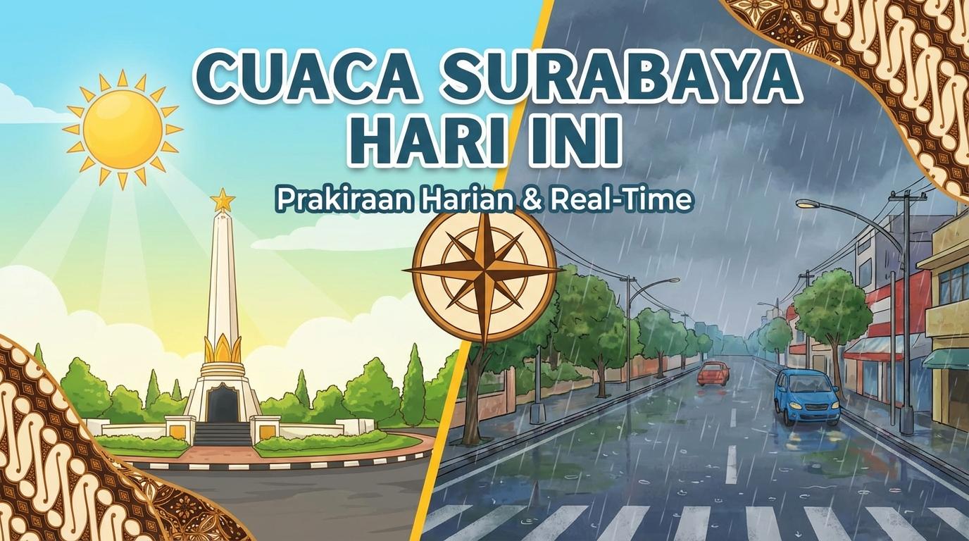 Cuaca Hari Ini Surabaya Minggu 10/5/2026, Mayoritas Berawan di Seluruh Kecamatan
