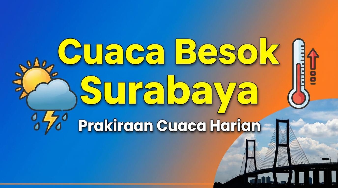 Cuaca Besok Surabaya 13 Mei 2026: Berawan di Seluruh Kecamatan, Waspada Kelembapan Tinggi