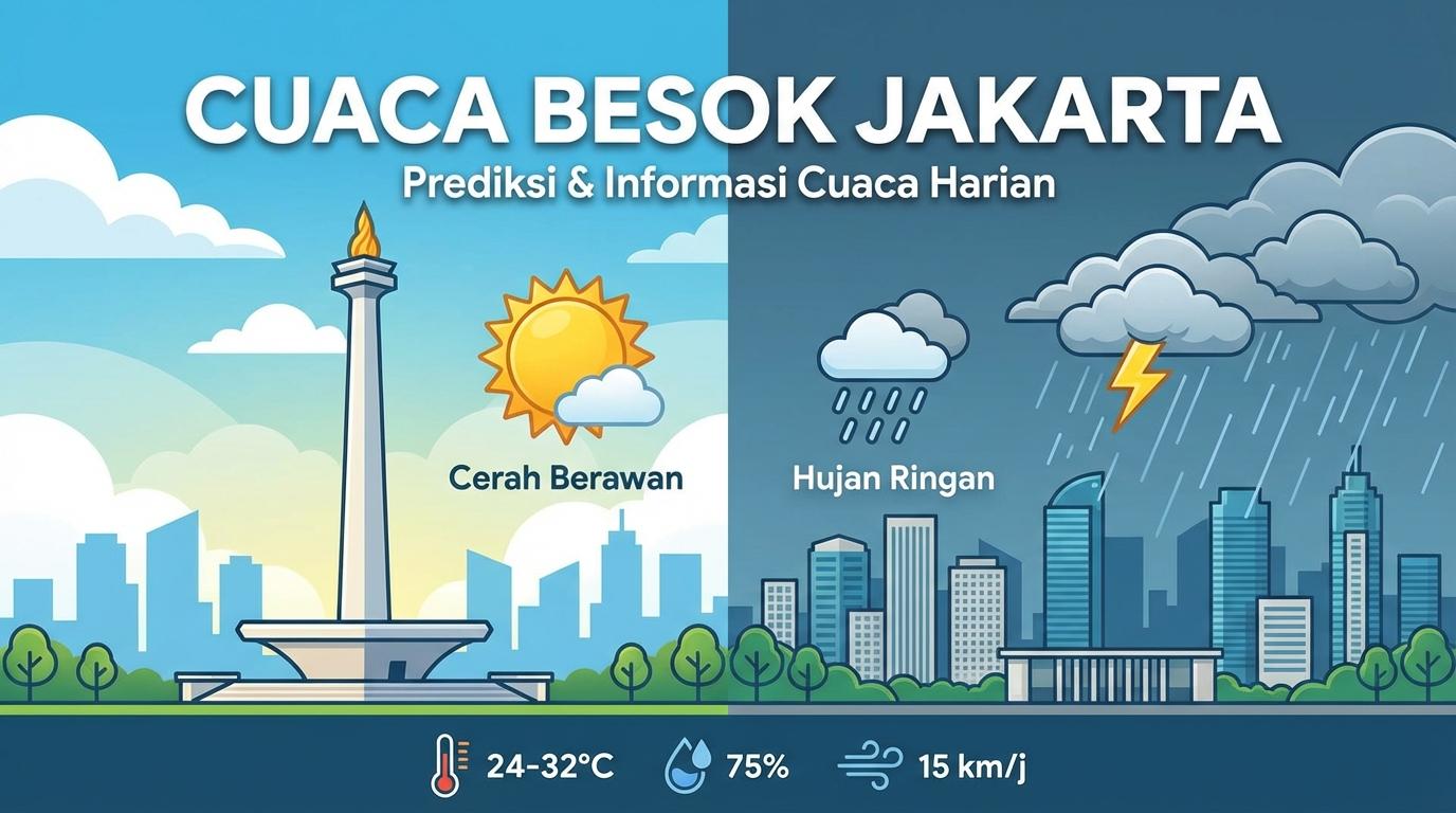 Cuaca Besok Jakarta 18 Mei 2026: Berawan hingga Cerah Berawan di Semua Wilayah