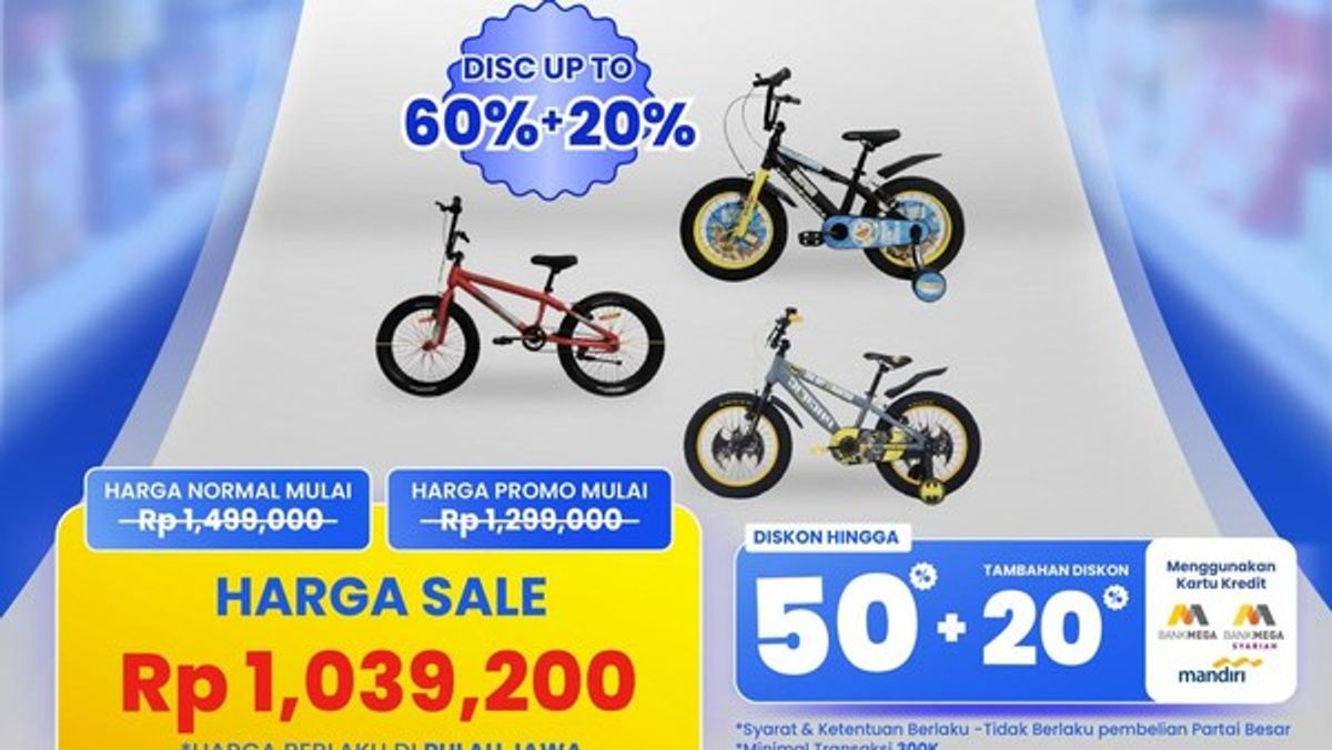 Transmart Full Day Sale 24 Mei 2026 Tawarkan Diskon Sepeda hingga 80 Persen
