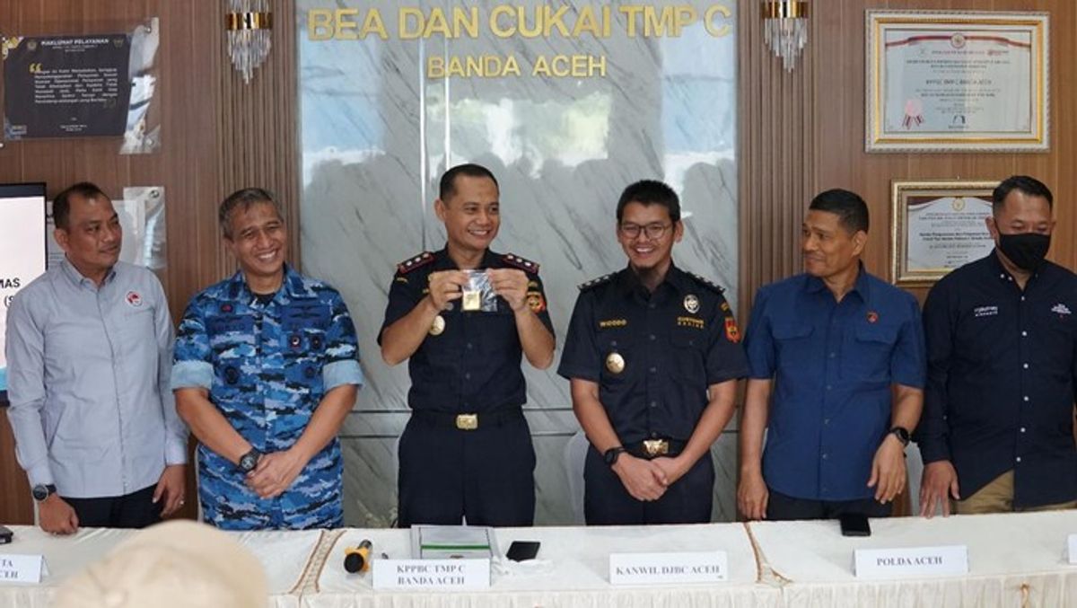Bea Cukai Banda Aceh Gagalkan Penyelundupan Emas Setengah Kilogram ke Malaysia