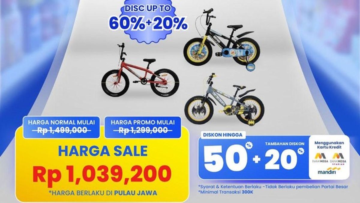Transmart Gelar Full Day Sale dengan Diskon Sepeda hingga 80 Persen