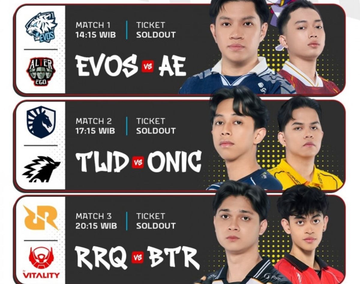 Jadwal MPL ID S17 Pekan Keenam Sajikan Laga Krusial RRQ dan EVOS