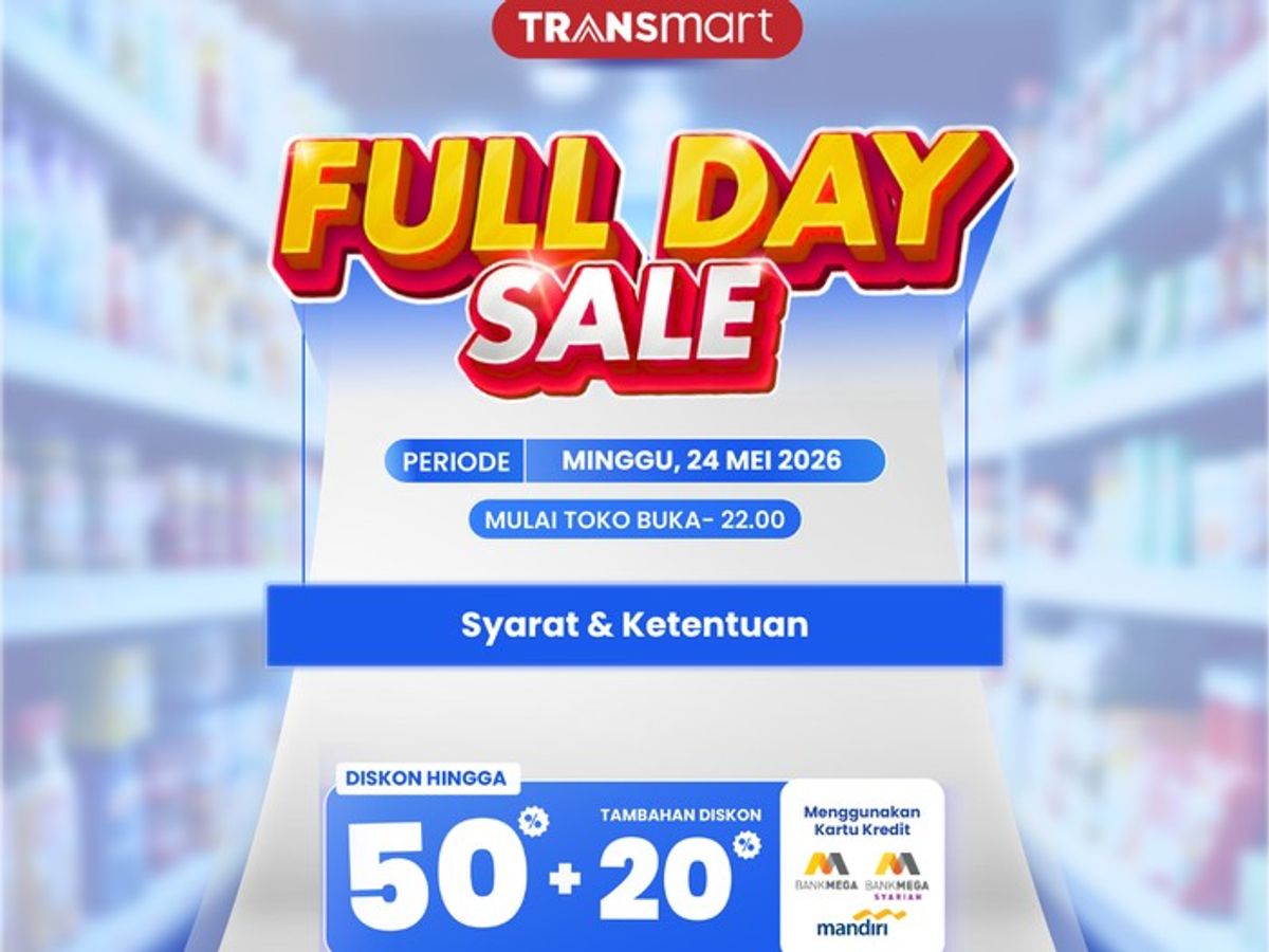 Promo Transmart Full Day Sale 24 Mei 2026 Beri Diskon Hingga 50% Plus 20%