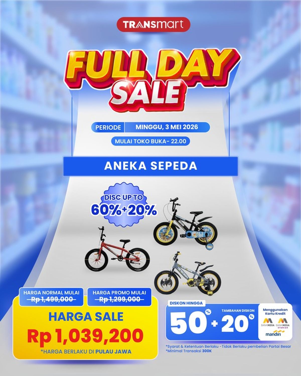 Transmart Beri Diskon Sepeda Hingga Dua Puluh Persen Minggu Besok
