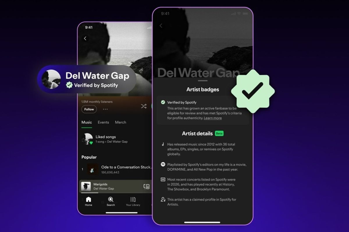 Spotify Luncurkan Lencana Verifikasi Hijau Bedakan Artis Manusia dan AI