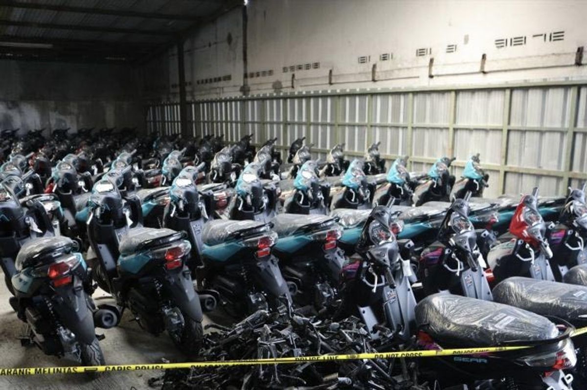 Polda Metro Jaya Sita 1.494 Motor Ilegal di Kebayoran Lama