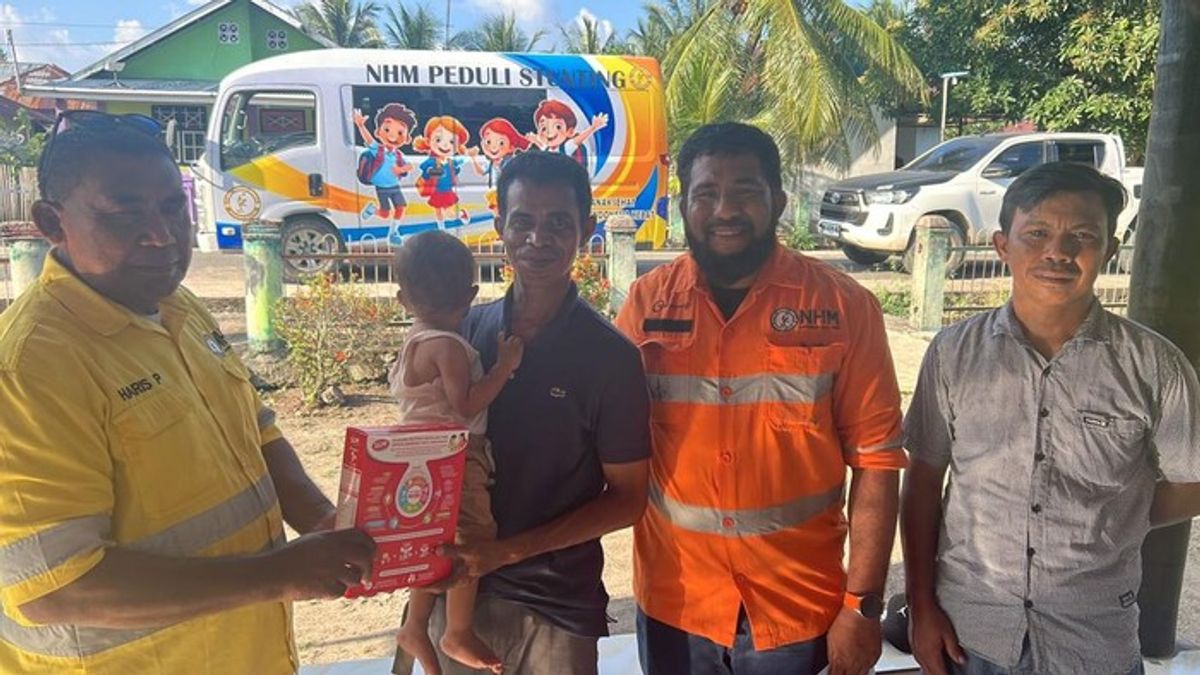 PT NHM Salurkan Bantuan Gizi Balita Stunting di Halmahera Utara